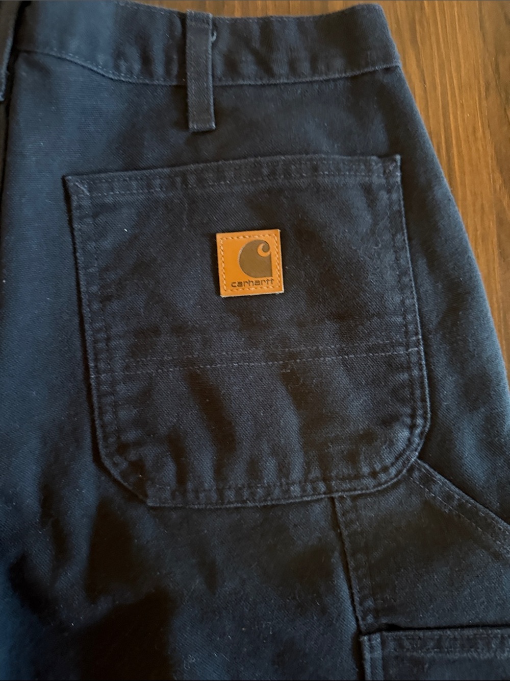 Carhartt Navy Loose Fit Duck Dungarees - Picture 5 of 7